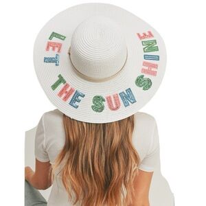 Styline Let The Sun Shine White Women’s Summer Hat
